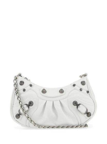 Luxury Balenciaga Trending 2025 Le Cagole Chain Mini Shoulder Bag White
