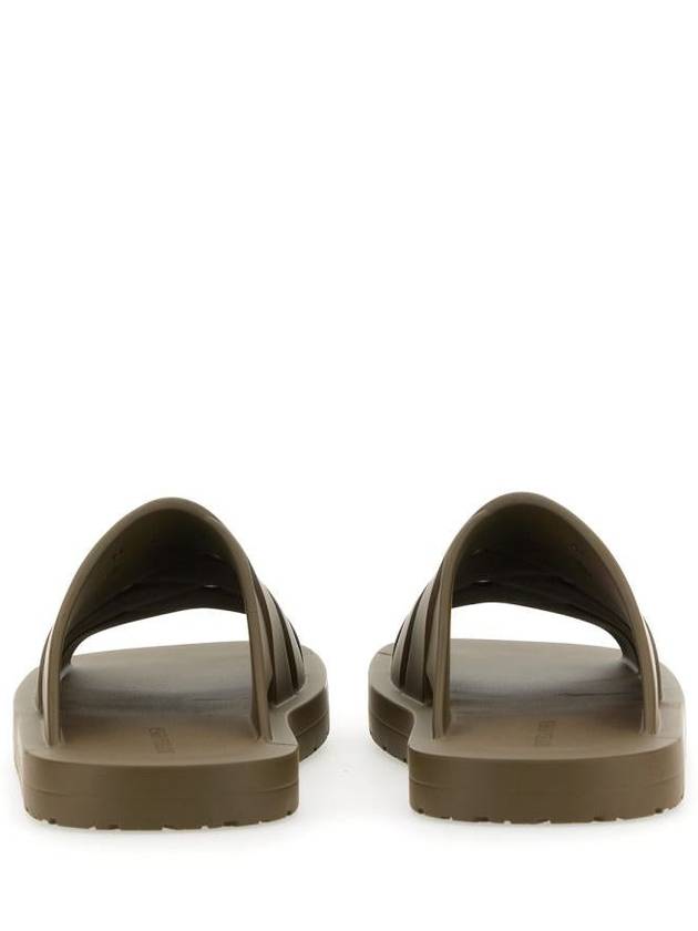 Luxury Bottega Veneta Flintston Intrecciato Matte Rubber Sandals Solid