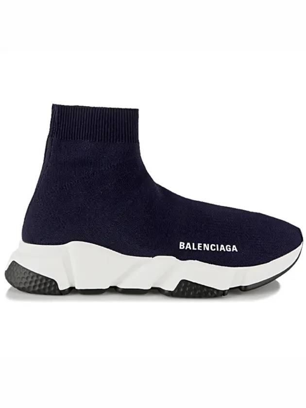 Luxury Balenciaga Trending 2025 Speed Runner High Top Sneakers Navy