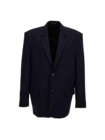 Luxury Balenciaga Trending 2025 Regular Tailored Jacket Navy
