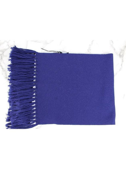 Luxury Balenciaga Trending 2025 Wave logo wool muffler blue