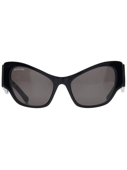Luxury Balenciaga Trending 2025 Eyewear Logo Cat Eye Sunglasses Black