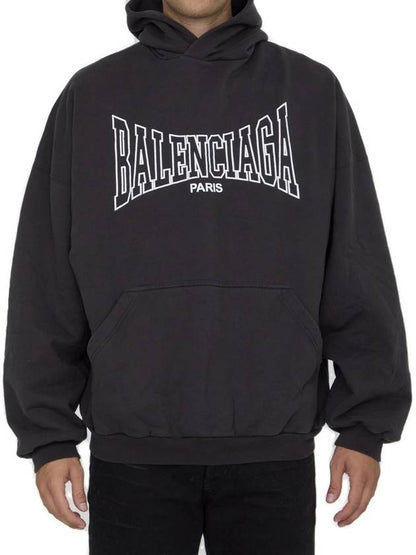 Luxury Balenciaga Trending 2025 Paris Logo Print Hoodie Black