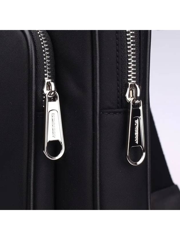 Luxury Burberry Logo Print Kieran Cross Bag Black