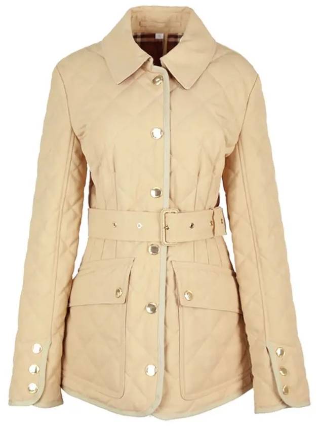 Luxury Burberry Diamond Quilt Padding Beige