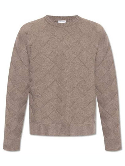Luxury Bottega Veneta Intrecciato Wool Knit Top Riverbed