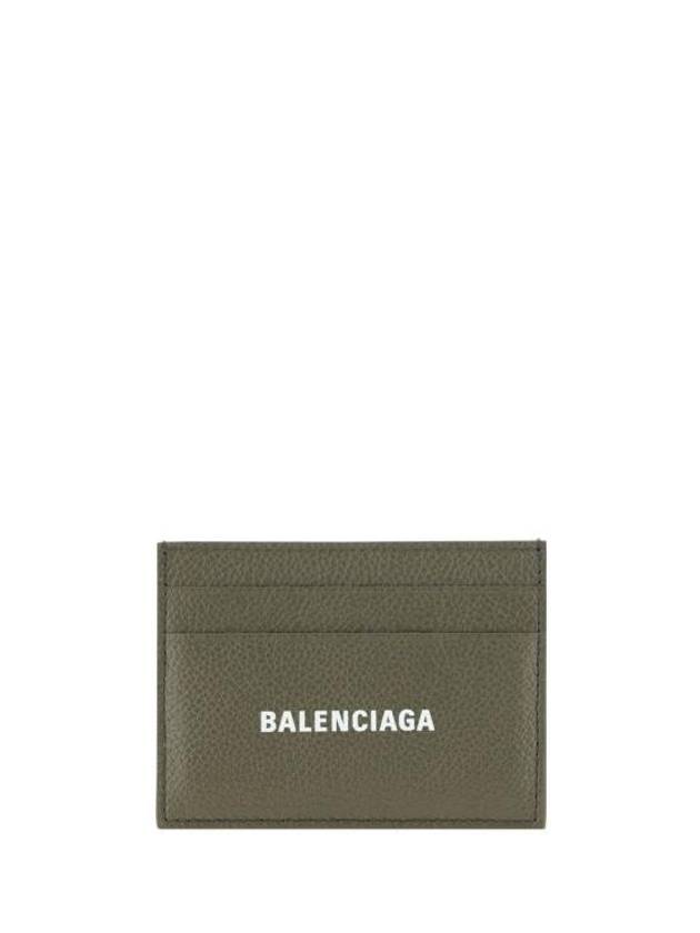 Luxury Balenciaga Trending 2025 Logo Print Cash Card Holder Dark Green