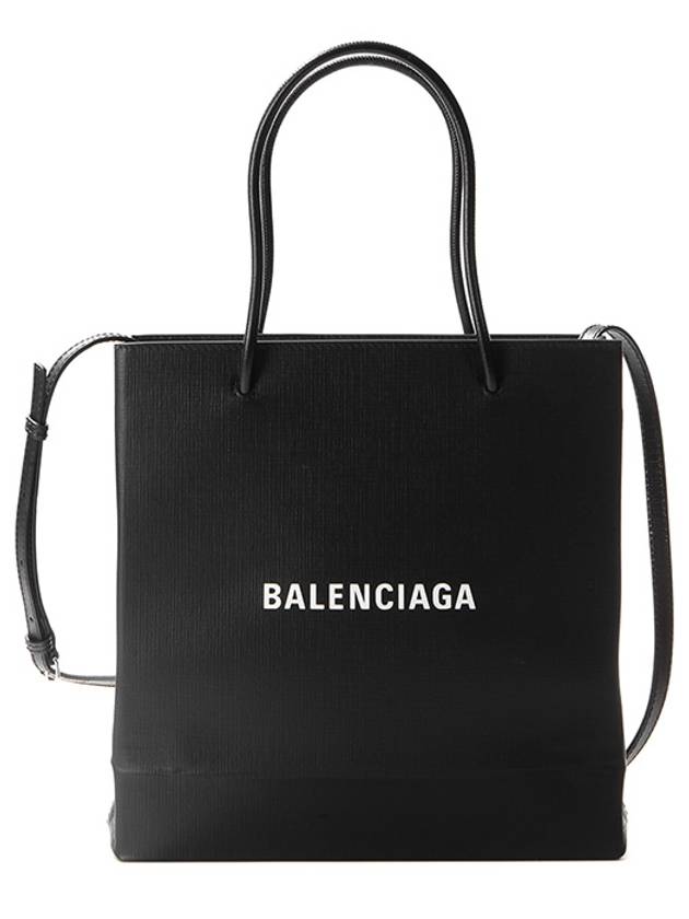Luxury Balenciaga Trending 2025 Logo Print Square Tote Bag Black