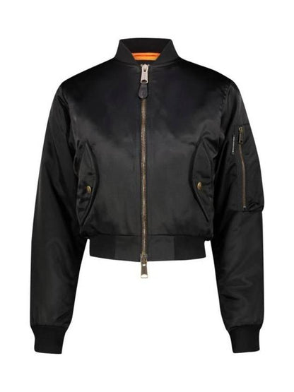 Luxury Balenciaga Trending 2025 Shrunk Bomber Jacket Black