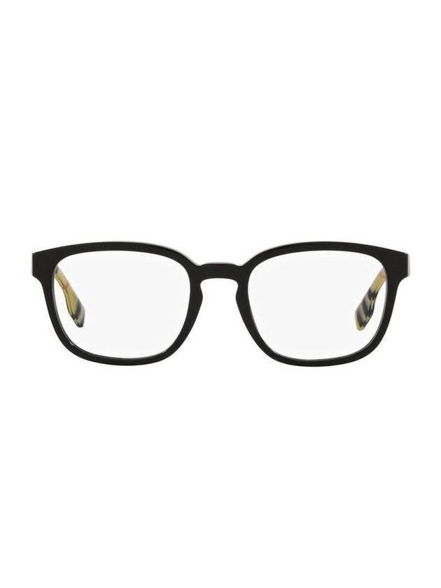 Luxury Burberry Eyewear Vintage Check Temple Square Eyeglasses Black