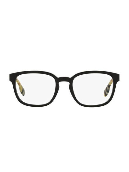 Luxury Burberry Eyewear Vintage Check Temple Square Eyeglasses Black