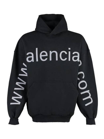 Luxury Balenciaga Trending 2025 Logo Print Cotton Hoodie Black