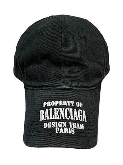 Luxury Balenciaga Trending 2025 Embroidered Property Denim Ball Cap Black