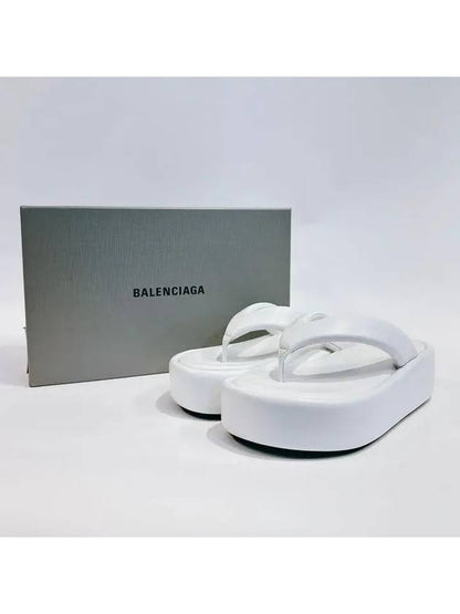 Luxury Balenciaga Trending 2025 Women's Rise Thong Flip Flops White