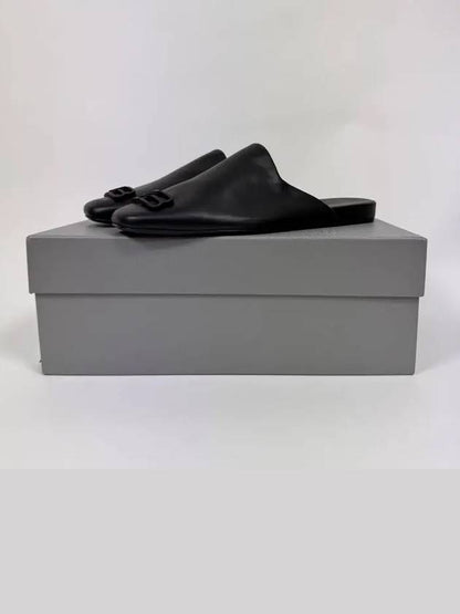 Luxury Balenciaga Trending 2025 Cozy BB Logo Mule Slippers Black