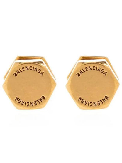 Luxury Balenciaga Trending 2025 Garage Screw Earrings Gold