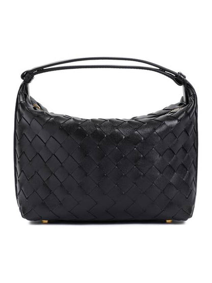 Luxury Bottega Veneta Intrecciato Small Leather Shoulder Bag Black