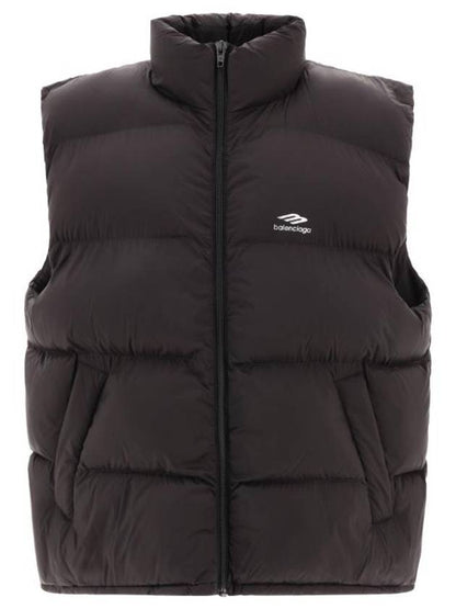 Luxury Balenciaga Trending 2025 Quilted Nylon Puffer Vest Black