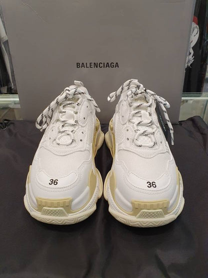 Luxury Balenciaga Trending 2025 Triple S Low-Top Sneakers White
