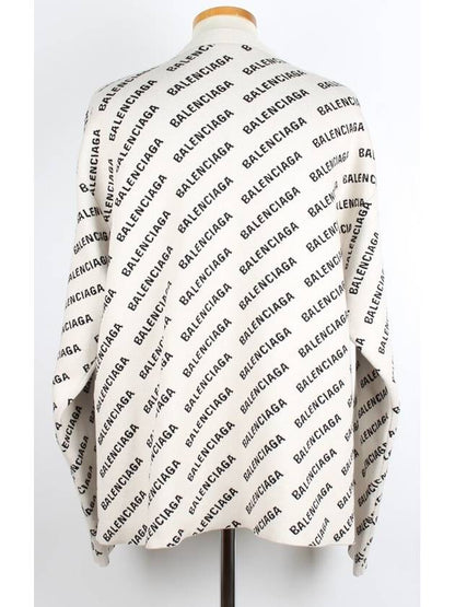 Luxury Balenciaga Trending 2025 All over multi logo cardigan L