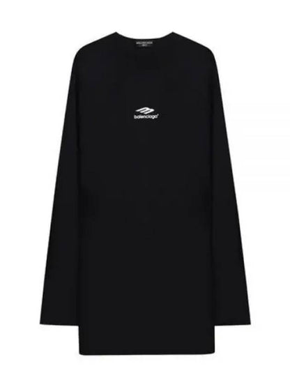 Luxury Balenciaga Trending 2025 Icon Flat Long Sleeve T-Shirt Black