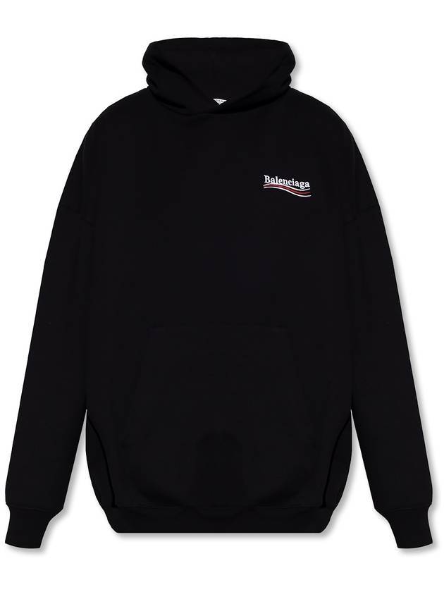 Luxury Balenciaga Trending 2025 Political Campaign Oversized Fit Hoodie Black
