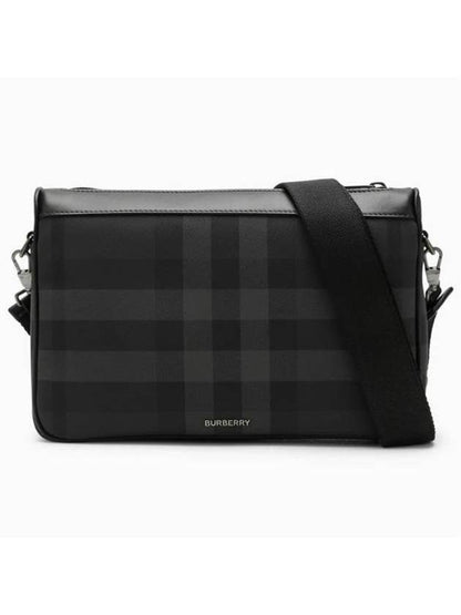 Luxury Burberry Rambler Check Cross Bag Charcoal