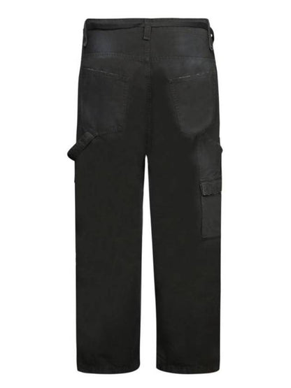 Luxury Balenciaga Trending 2025 Cropped Cargo Straight Pants Black