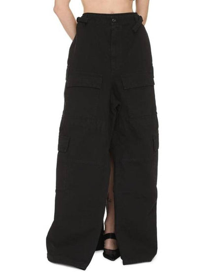 Luxury Balenciaga Trending 2025 Apron Cargo Pants A Line Skirt Black Black