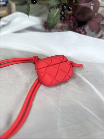 Luxury Bottega Veneta Intrecciato Airpod Pro Case Red