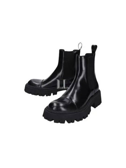 Luxury Balenciaga Trending 2025 Tractor Leather Chelsea Boots Black