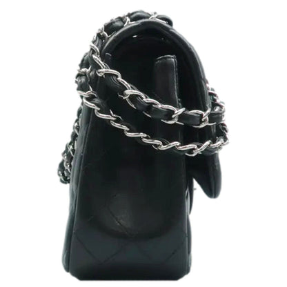 CHANEL Jumbo Classic Double Flap Quilted Leather Shoulder Bag Black