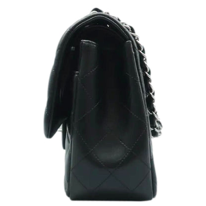 CHANEL Jumbo Classic Double Flap Quilted Leather Shoulder Bag Black