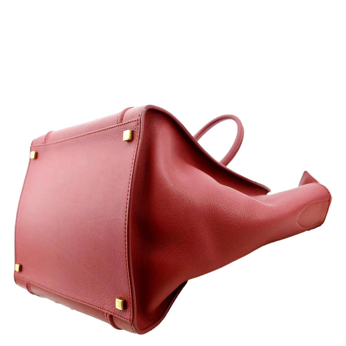 CELINE Phantom Leather Tote Bag Red