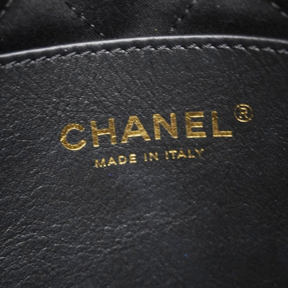 CHANEL 22 Mini Shiny Calfskin Leather Chain Crossbody Bag Black