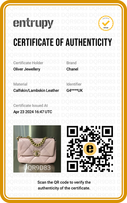 Chanel 2022 Pink Lambskin Leather Medium 19 Flap Bag
