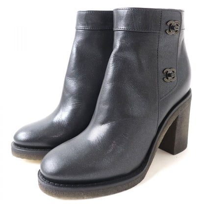 CHANEL boots Main: Leather black Women 37