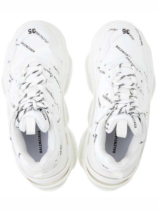 Luxury Balenciaga Trending 2025 Triple S All-Over Logo Low Top Sneakers White