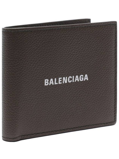 Luxury Balenciaga Trending 2025 Cash Square Folded Wallet Dark Green