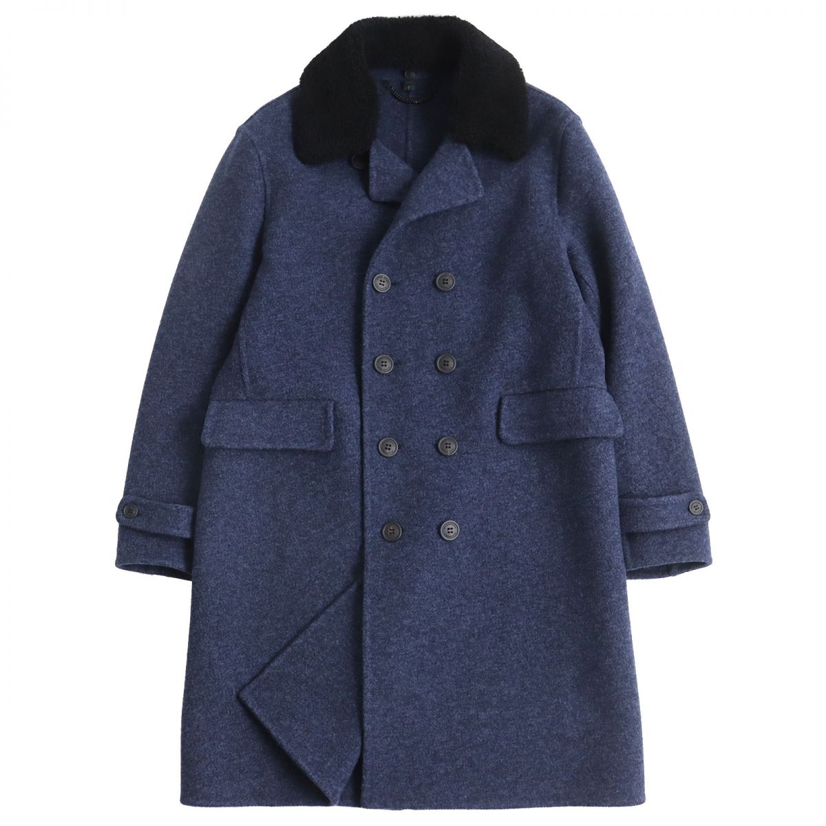 BURBERRY coat Outer: 100% wool, Part: 100% mouton, Lining: 100% cupra Navy mens 52