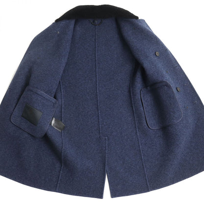 BURBERRY coat Outer: 100% wool, Part: 100% mouton, Lining: 100% cupra Navy mens 52