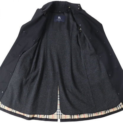 BURBERRY trench coat Outer: 100% cotton, Lining: cotton, Sleeve lining: cupra, Part: cowhide, Liner: 100% wool black Women 36
