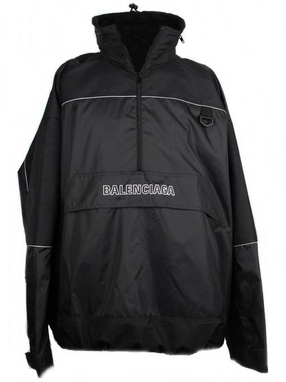 Luxury Balenciaga Trending 2025 Logo Anorak Black 46