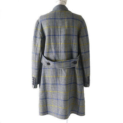 BURBERRY coat Outer: 95% wool, Outer: 4% cashmere, Outer: 1% other, Lining: 100% viscose (rayon) Gray x multicolor Women 34