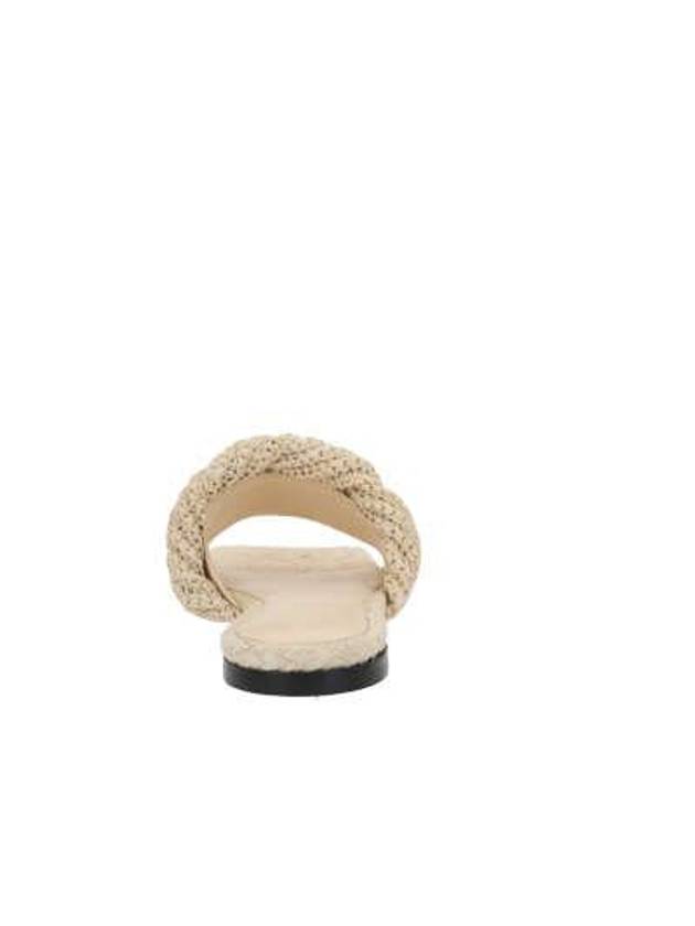 Luxury Bottega Veneta Lido Intrecciato Flat Slipper Cream