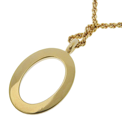 Christian Dior Necklace Plated Gold, Rhinestones gold Circle vintage Women