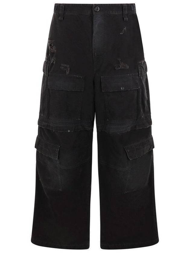 Luxury Balenciaga Trending 2025 Cargo Straight Pants Black