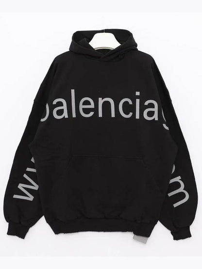 Luxury Balenciaga Trending 2025 Logo Print Cotton Hoodie Black