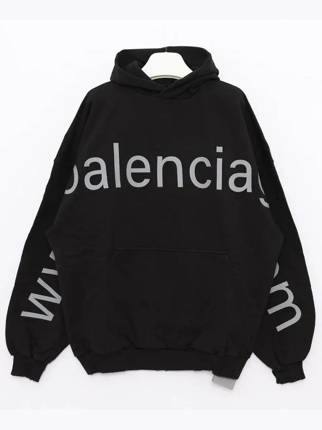Luxury Balenciaga Trending 2025 Logo Print Cotton Hoodie Black