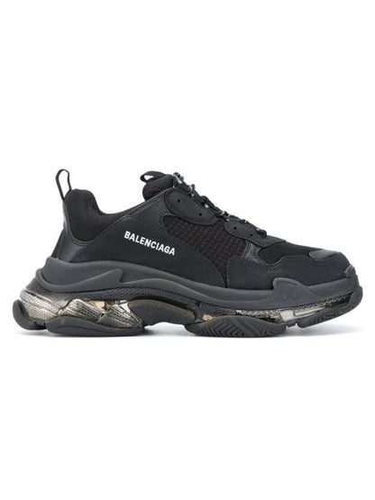 Luxury Balenciaga Trending 2025 Triple S Sneakers Clear Sole Black